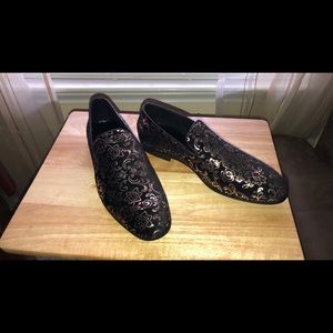 Designer Gold Slip-Ons